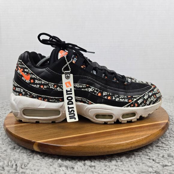 Nike Mens 10 Air Max 95 Just Do It 2018 Black Daily Casual Sneaker AV6246-001 - Picture 4 of 13